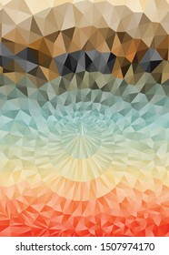 Abstract Voronoi trianglify Generative Art background illustration