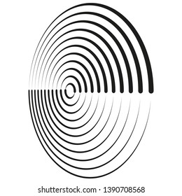 Abstract vortex circular black line background. Vector illustration for design your website and print