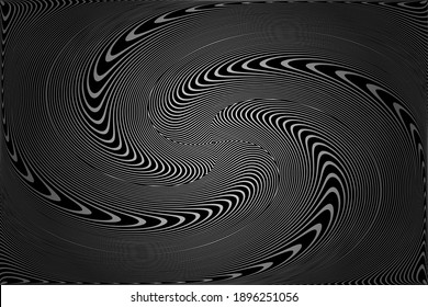 Ilusión de movimiento circular de vórtice abstracto. Arte vectorial.