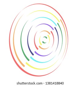 Abstract vortex circular rainbow color line background. Vector illustration for design your website and print