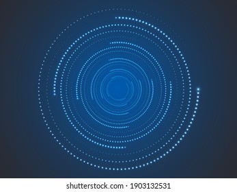 Abstract vortex, circular swirl lines. Star trails around in the night sky.	
