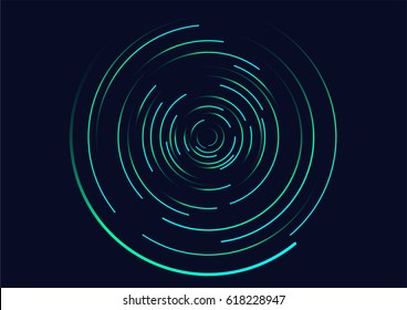 Abstract Vortex, Circular Swirl Lines. Star Trails Around In The Night Sky. 
Luminous Helix