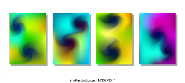 Abstract Vortex Color Background Vector Pack A4 Size
