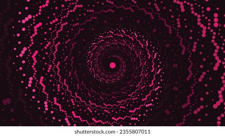 Abstract vortex festival spiral ball background in light pink, purple, dark background. This creative background can be used as a banner or flyer poster.