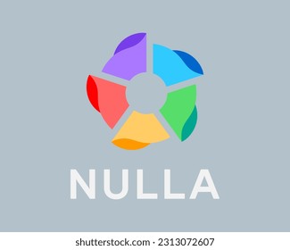 Abstract vortex logo. Sun swirl colorful sign. Flower icon. Vector illustration
