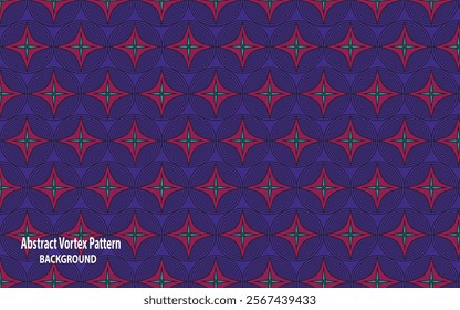 Abstract Vortex Pattern Design with vector Blue and Red Colour