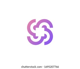 Abstract vortex spin logo icon design abstract modern minimal style illustration. Square negative space vector sign symbol logotype.