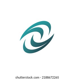 Abstract vortex spin logo icon design