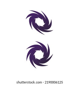 Abstract vortex spin logo icon design