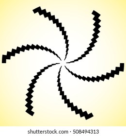 Abstract vortex, spiral element(s). Geometric circular illustration