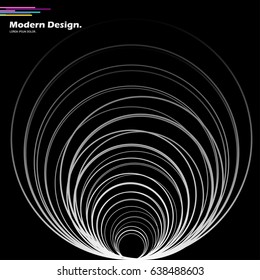Abstract vortex. Vector illustration on the dark background.