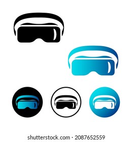 Abstract VR Headset Icon Illustration