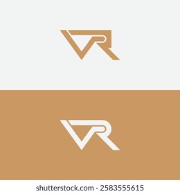 Abstract VR, RV, V, R Letters Logo Initial Based Monogram Icon Vector.