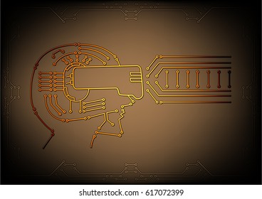 abstract VR (Virtual Reality) Technology background template