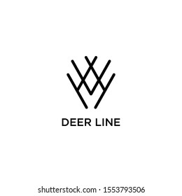 ABSTRACT W. DEER LINE LOGO VECTOR FOR YOUR BUSINESS