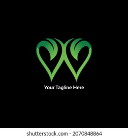 abstract W letter logo design vector