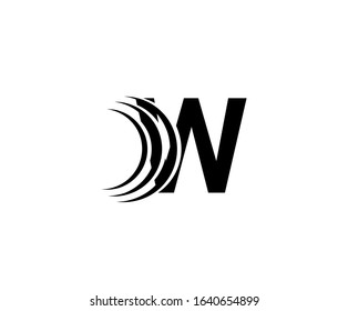 Abstract W Letter Logo, Perfect for Technology  and Automotive Concept.