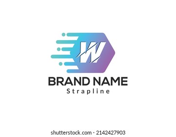 Abstract W letter modern initial lettermarks logo design