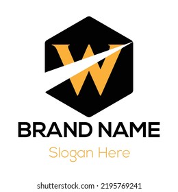 Abstract W letter modern initial lettermarks logo design