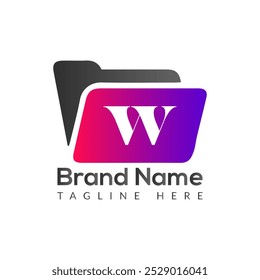Abstract W letter modern initial lettermarks logo design	