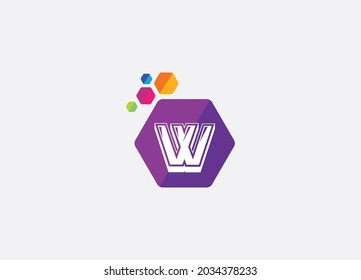 Abstract W letter modern lettermarks logo design