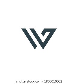 abstract W logo, simple, minimalist