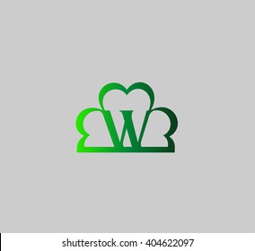 abstract W logo template
