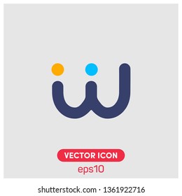 Abstract "W" typographic letter vector logo. "W" symbol icon. Premium quality. 
