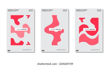 Abstract Wadded Design Style Cover Template. Pink Color and Text Layout Minimalist Concept. for Covers for Books, Businesses, Magazines, Journals, Posters and More.