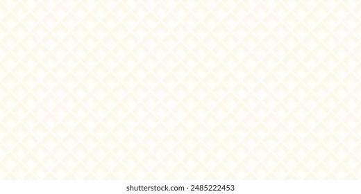 Abstract waffle 3D seamless pattern light cream color illustration. Ice cream cone texture fade condition on rectangle background. Wafer graphic pattern.