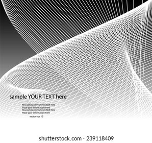 Abstract wait waves on gray background
