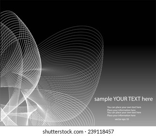 Abstract wait waves on gray background