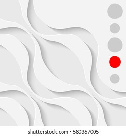 Resumen del diseño gráfico de Wale. Fondo de formas curvadas blancas. Papel de escritorio mínimo 3d