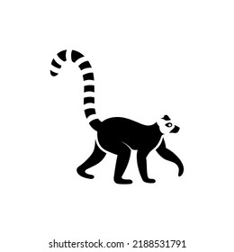 abstract walking lemur logo vector