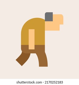 Abstract walking people illustration design art