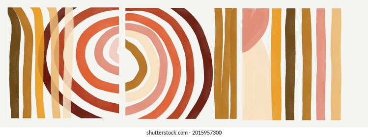 Abstract wall art collection decor. Modern contemporary background. Colorful vector design for poster, wallpaper, print, cover. 