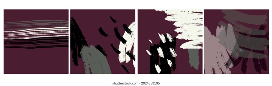 Resumen de la decoración de la colección de arte mural. Moderna decoración contemporánea. Diseño vectorial colorido para afiches, papel pintado, impresión, cubierta. 