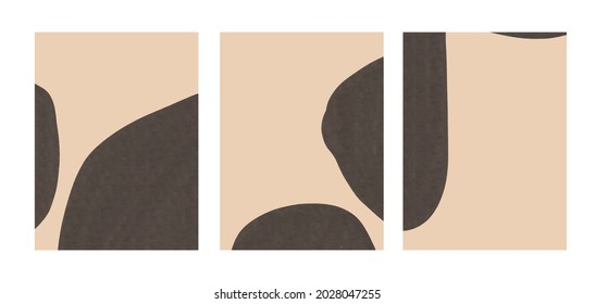 Resumen de la decoración de la colección de arte de las paredes en estilo boho orgánico. Moderna decoración contemporánea. Diseño vectorial colorido para afiches, papel pintado, impresión, cubierta. 