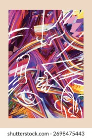  abstract wall art decor poster. 