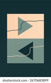 Abstract wall art decor printable. Abstract mid century wall decor