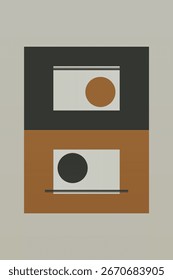 Abstract wall art decor printable. Abstract mid century wall decor