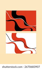 Abstract wall art decor printable. Abstract mid century wall decor