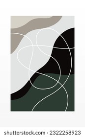 Resumen De La Decoración De Arte De Pared Imprimible. Impresión de arte mural moderno. Afiche del decorador de pared de fondo abstracto