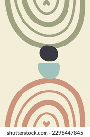 Resumen de diseño de arte de pared en un estilo inspirado en Matisse 0405