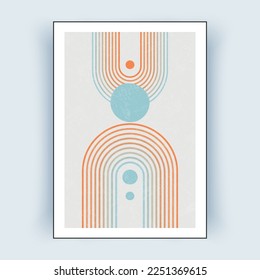 Abstract Wall Art. Digital Interior Decoration Art. Vector illustration.
