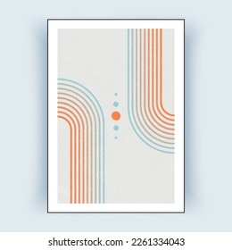 Abstract Wall Art. Digital Interior Decoration Art. Vector illustration.