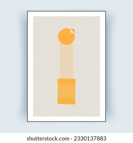 Abstract Wall Art. Minimal creative hand drawn style. Vector illustration