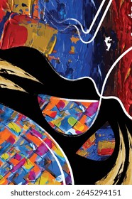 abstract wall art poster design
