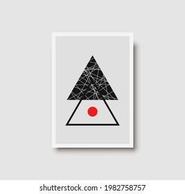 Abstract wall art vector. Black and white organic shape Art design for poster, print, cover, wallpaper, Minimal and natural wall art. Vector illustration