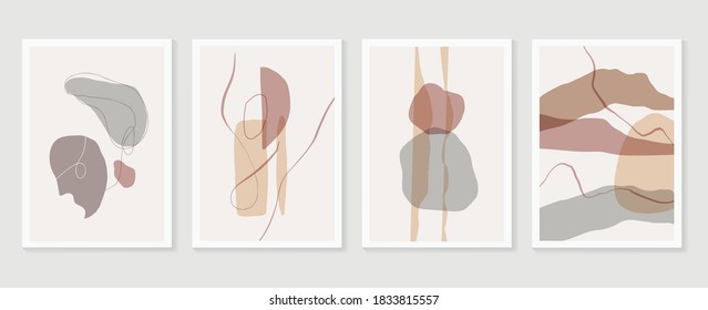 Abstract Wall Art Vector Collection Abstract Stock Vector (Royalty Free ...